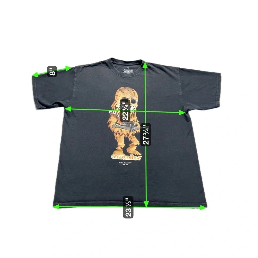 Calaveritas Chewbacca Cabo San Lucas Mexico T-Shirt Men’s XL Black Star Wars